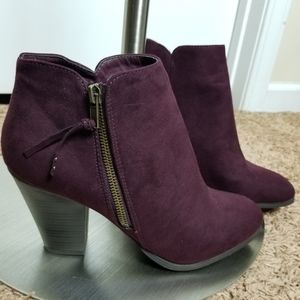 Charlotte Russe Plum Ankle Boot